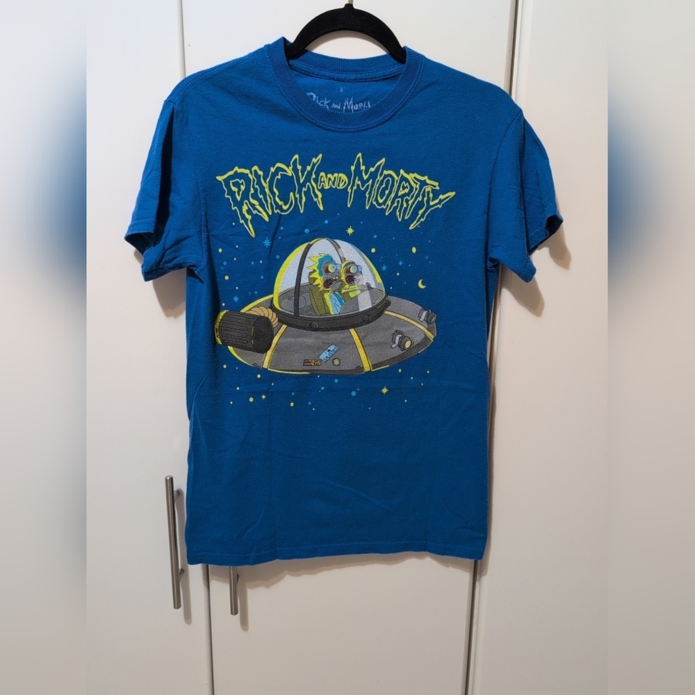Ripple Junction Blue Rick and Morty Spaceship Tee